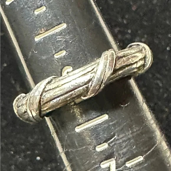 PETER Thomas Roth .925 Sterling Twisted Ribbon Band Ring